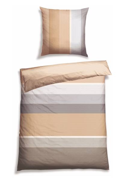 Bettwäscheset Endy Stripes 2-teilig Beige - 135 x 200 cm