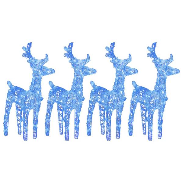Renne de noël 3013527-2 lot de 5 Bleu - 9 x 55 x 18 cm