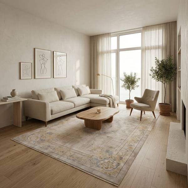 Orientteppich Premium Naturfaser - 190 x 1 x 305 cm