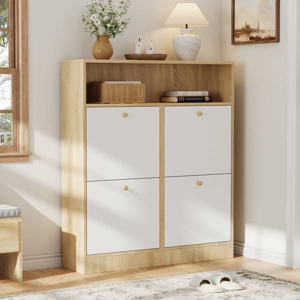 Schuhkipper NaturWoody Ⅲ Braun - Holzwerkstoff - 90 x 105 x 24 cm