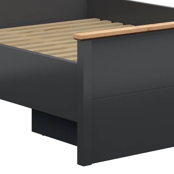 Bett Duck Grau - Holzwerkstoff - 174 x 95 x 210 cm
