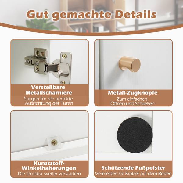Bücherregal ON32059 Weiß - Holzwerkstoff - 60 x 29 x 60 cm