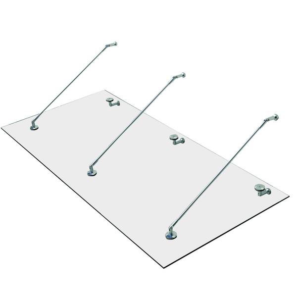 Vordach 02-0554 Glas - 90 x 12 x 200 cm