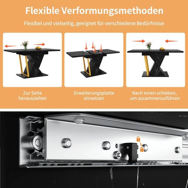 Esstische Tectum Schwarz - Holzwerkstoff - 110 x 76 x 80 cm