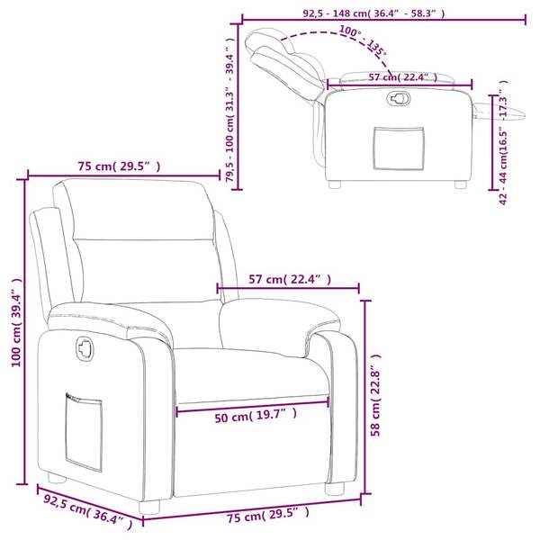Relaxsessel 3032280-3 Dunkelgrau - Grau