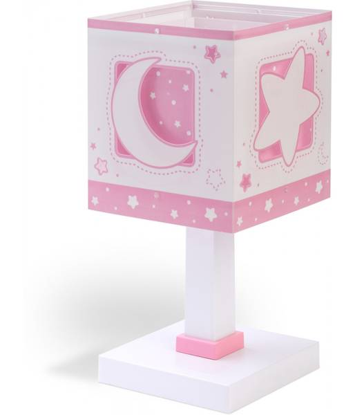 Nachttischlampe LED Nachtlicht   Moonlig Pink - Kunststoff - 15 x 30 x 15 cm