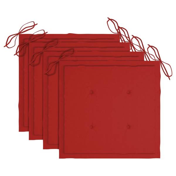 Gartenstuhl 3007930-2 (4er Set) Rot - Akazie - 48 x 91 x 57 cm