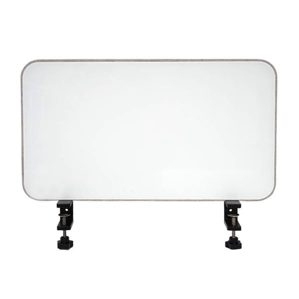 Tafelwhiteboard G74 grijs - wit - polyester - gesatineerd glas - 35 x 60 x 3 cm