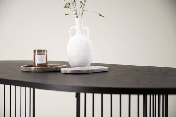 Eettafel Hamneskar zwart - plaatmateriaal op houtbasis - metaal - 220 x 75 x 110 cm