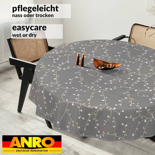 Wachstuchtischdecke Elena mit SAUM 120 x 120 cm