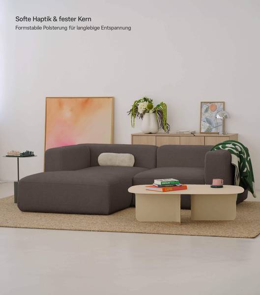 3-Sitzer Modulares Ecksofa Cubo Braun