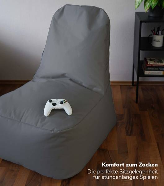 Sitzsack Der Däumchendreher 2tlg. Grau - Textil - 60 x 86 x 85 cm