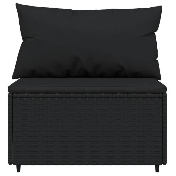 Garten-Lounge 4er Set X3196 Schwarz - Rattan - 63 x 58 x 63 cm