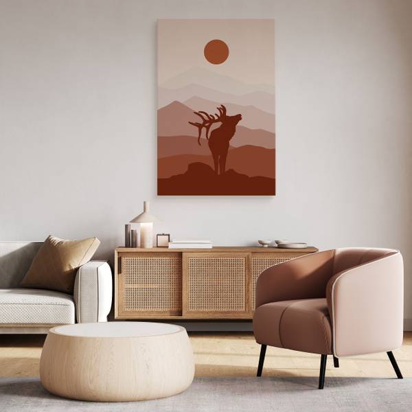 Leinwandbild Hirsch 80 x 120 x 120 cm