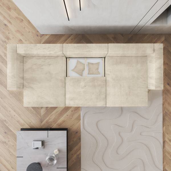 Ecksofa SARMO T Creme