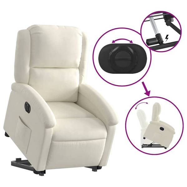 Relaxsessel mit Aufstehhilfe 3032381-3 Creme - Weiß