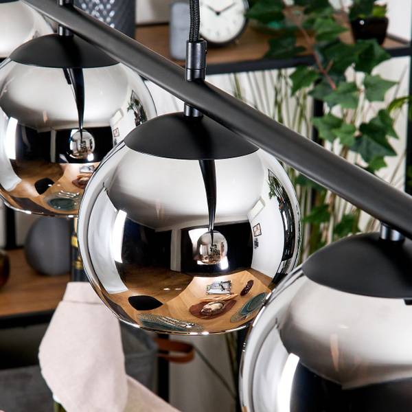 Pendelleuchte Cesaro Grau - Silber - Metall - 16 x 22 x 110 cm