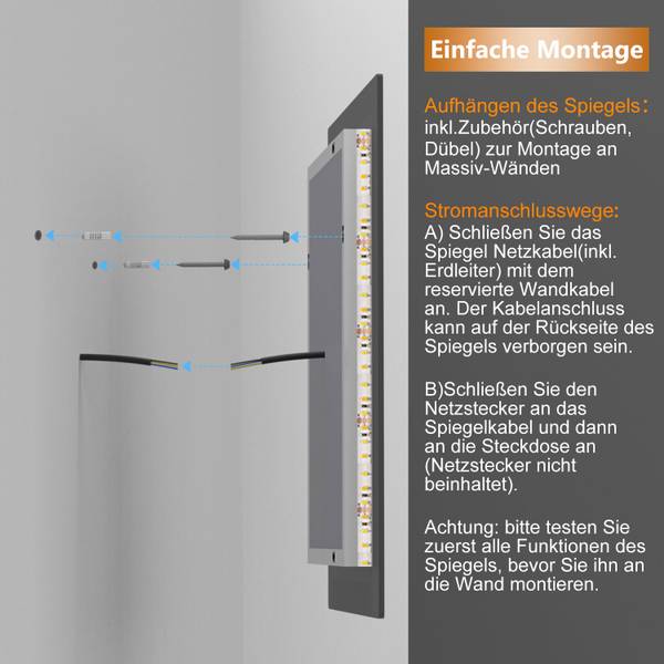 LED Badspiegel 14UhrTM Breite: 120 cm