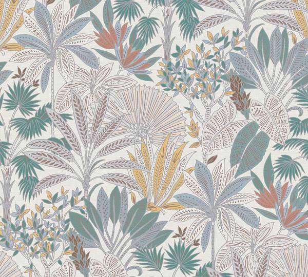 Vliestapete 4605 floral Natur modern Weiß - Fleece - 53 x 1005 x 1 cm