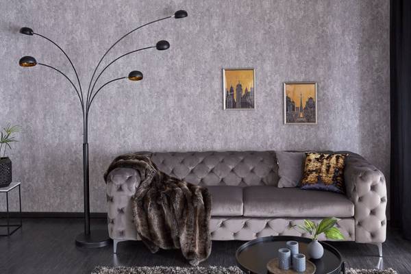 Bogenlampe FIVE LIGHTS Schwarz - Gold