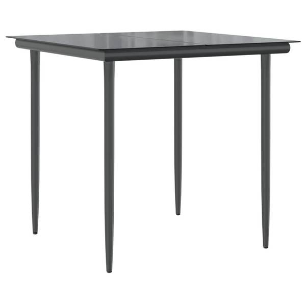 Garten-Essgruppe 3038883-1 (3-teilig) Schwarz - Stahl - 80 x 74 x 80 cm