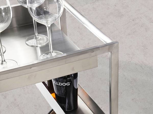 Minibar-Wagen 3116 Grau - Stahl - 80 x 74 x 45 cm