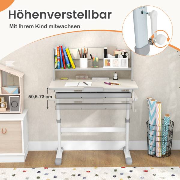 Höhenverstellbarer Schreibtisch 4GR Grau
