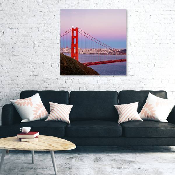 Leinwandbild Orange Städte Architektur 50 x 50 cm