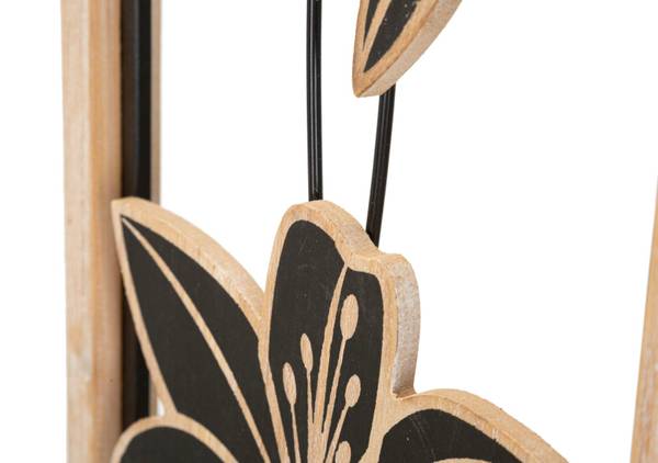 Wanddekoration Koman B Schwarz - Metall - 3 x 60 x 26 cm