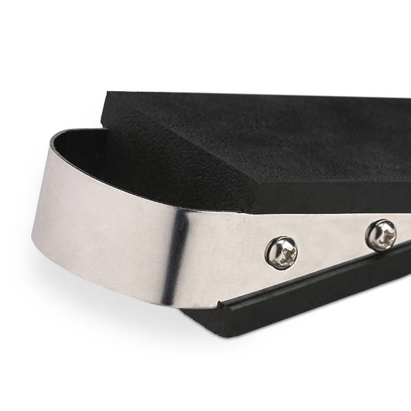 Jeu de 3 cales de porte en caoutchouc Noir - Argenté - Métal - Matière plastique - 5 x 3 x 12 cm