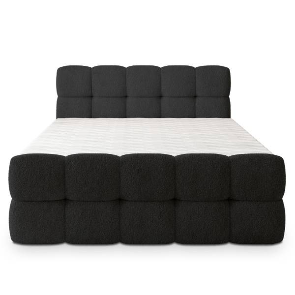 Boxspringbett BRUME Q Schwarz - Liegefläche Breite: 140 cm