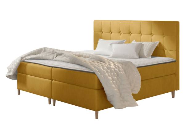Boxspringbett Avanti Gelb - Liegefläche Breite: 200 cm