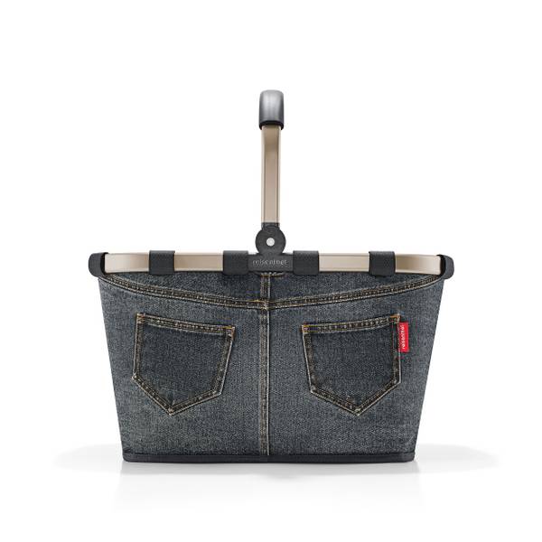 Einkaufskorb Carrybag  Jeans Dark Grey Grau - Polyester - 48 x 29 x 28 cm