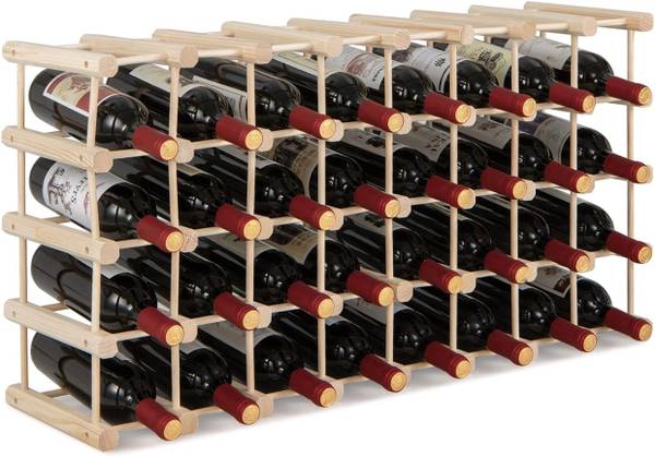 Casier à Vin VH32791FR Marron - Bois massif - 24 x 86 x 45 cm