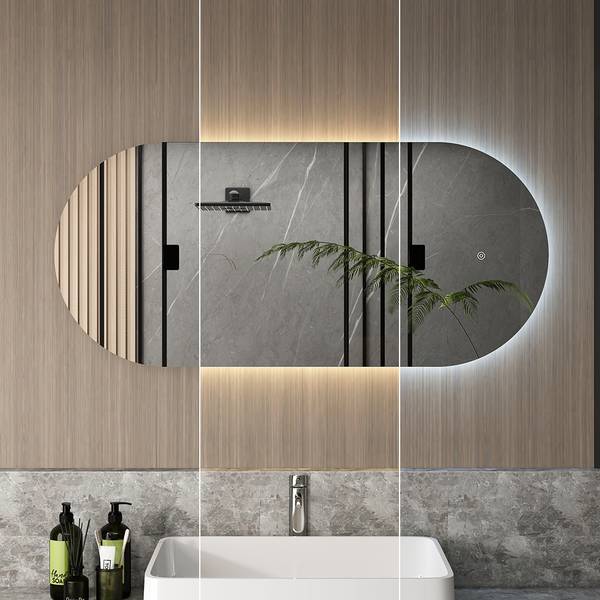 Miroir mural  40756 Blanc - Verre - 110 x 50 x 3 cm