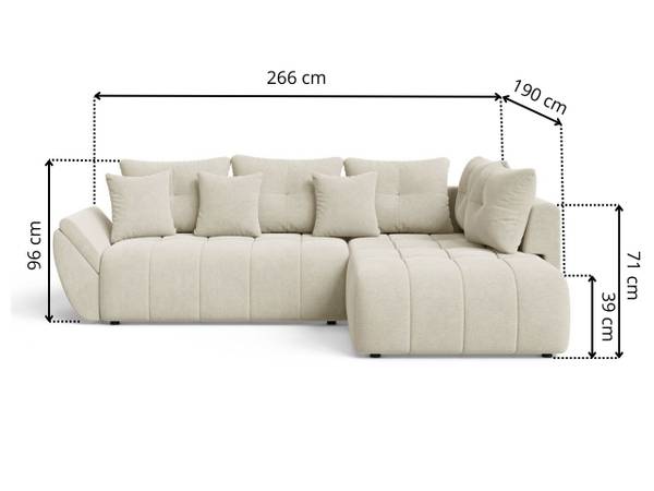 Ecksofa GENOA Grau