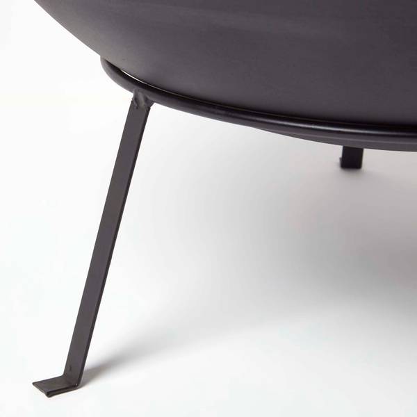 Metallene Feuerschale Schwarz - Metall - 59 x 35 x 35 cm