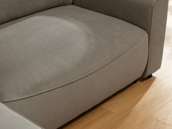 Ecksofa Beliza Grau - Ecke davorstehend links