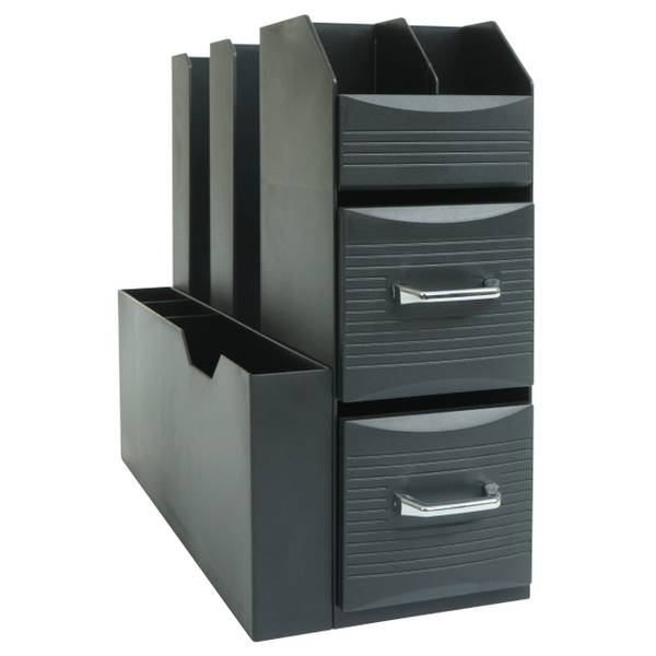 Koffiestation voor accessoires L97 zwart - kunststof - 14 x 29 x 33 cm