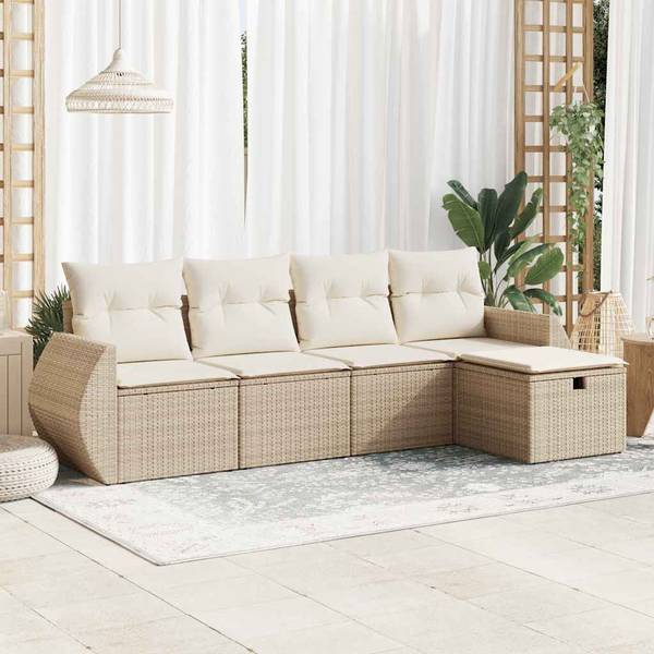Garten-Lounge-Set 3036451-5 (5-teilig) Beige - Creme