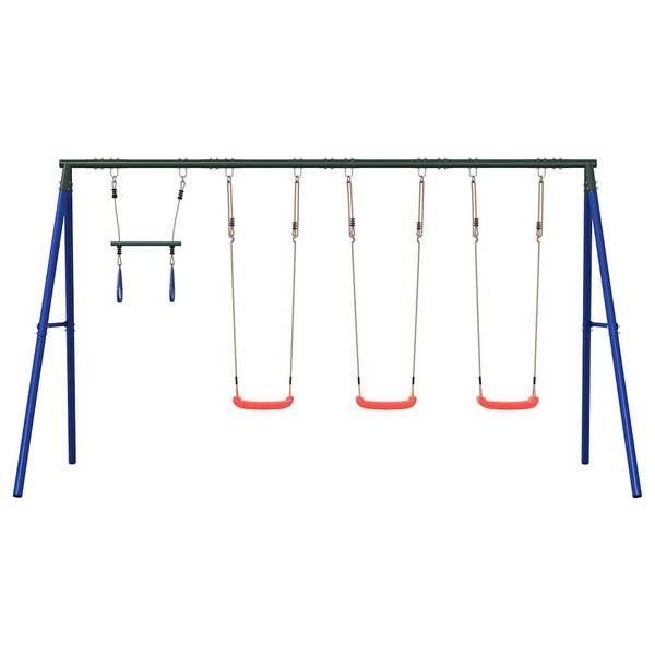 Schaukel 3038413-14 Rot - Stahl - Polyethylen - 185 x 185 x 341 cm