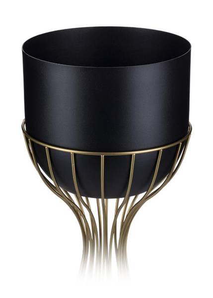 Blumenständer mit Übertopf HH-ML-10-GB Schwarz - Gold