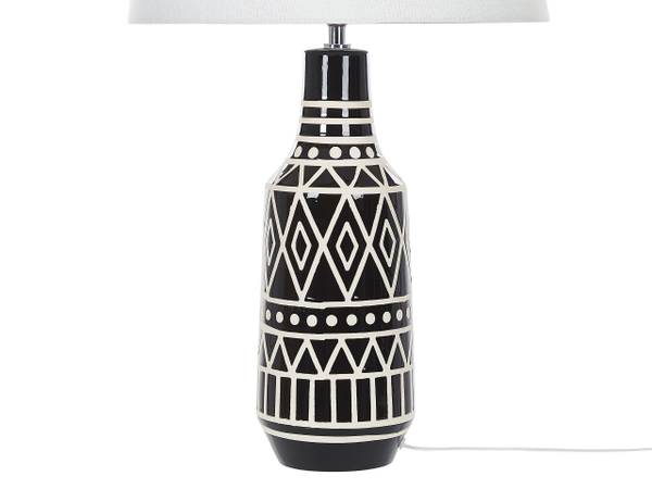 Tischlampen SHEBELLE Beige - Schwarz - Weiß - Keramik - 38 x 68 x 38 cm