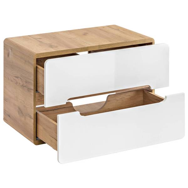 Badmöbel-Set LUTON-56-553 5er-Set Weiß - Holzwerkstoff - 130 x 200 x 46 cm