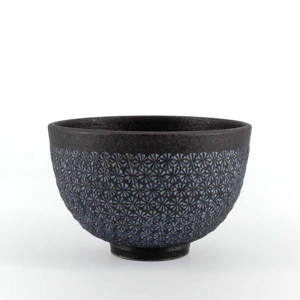 Matcha-Schale NANBAN MISHIMAZUME Chawan Schwarz - Keramik - 12 x 1 x 12 cm