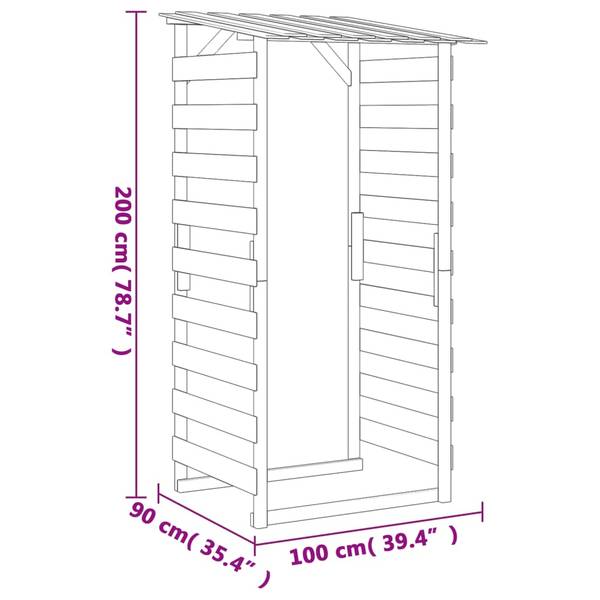 Pergola 3011384-5 (6er Set) Braun - Tanne - Kiefer - 100 x 200 x 90 cm