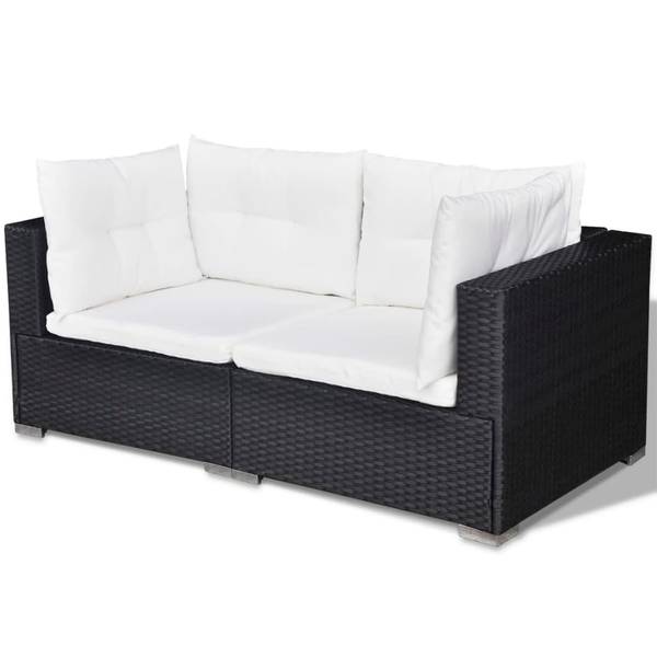 Garten-Lounge-Set 42102 (6-teilig) Schwarz - Polyester - 74 x 31 x 74 cm
