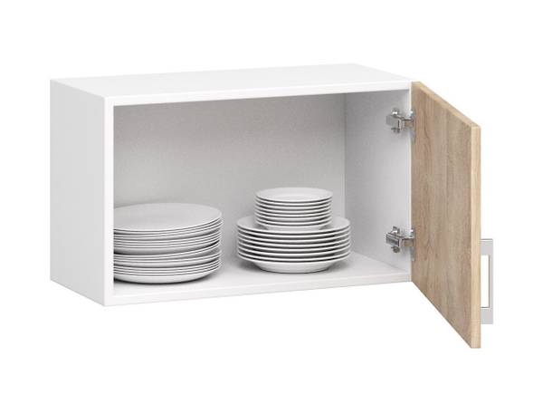 Meuble de Cuisine haut LIMA 60 Marron - Blanc - Bois manufacturé - 60 x 29 x 31 cm