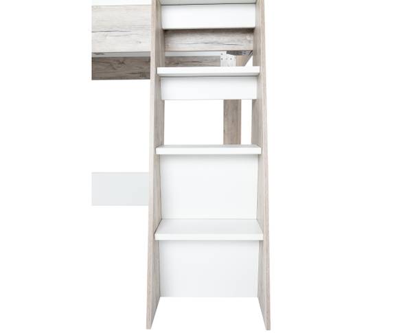 Hochbett Bente Braun - Weiß - Holzwerkstoff - 208 x 141 x 142 cm
