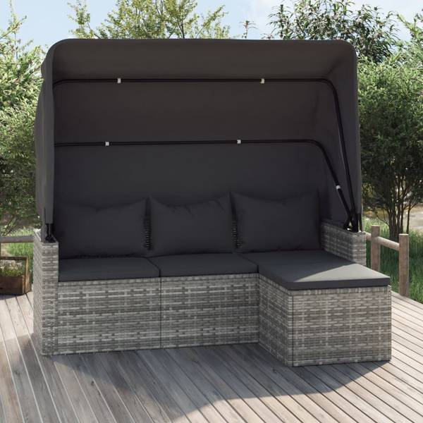 Tuinbank 3029485 set van 3 grijs